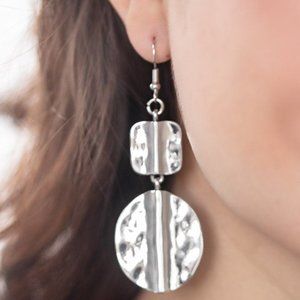 Hammered Metal Earring